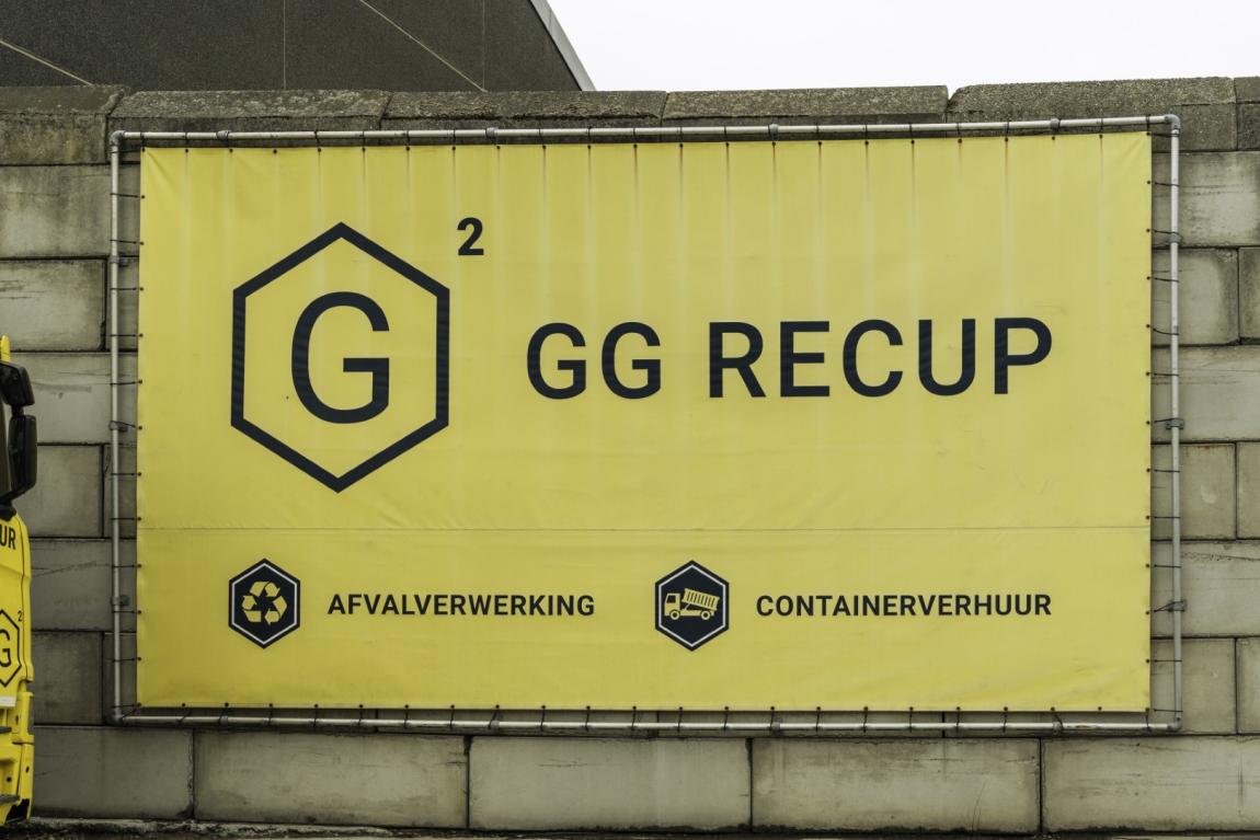 Banner van GG recup in Ledegem