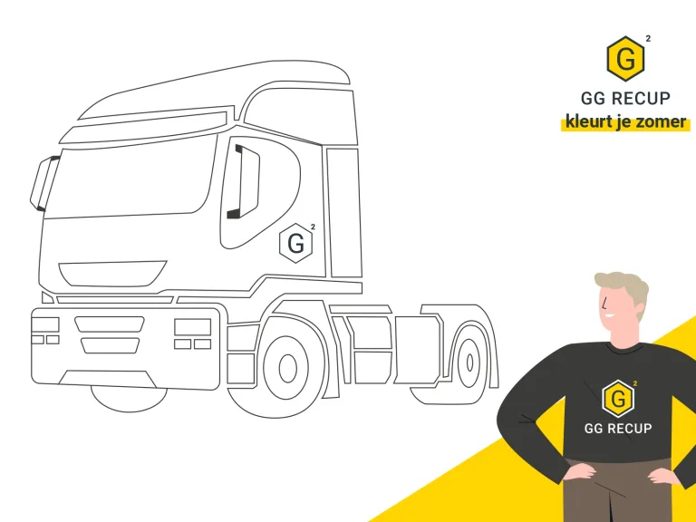 Kleurplaat 3 - stoere truck