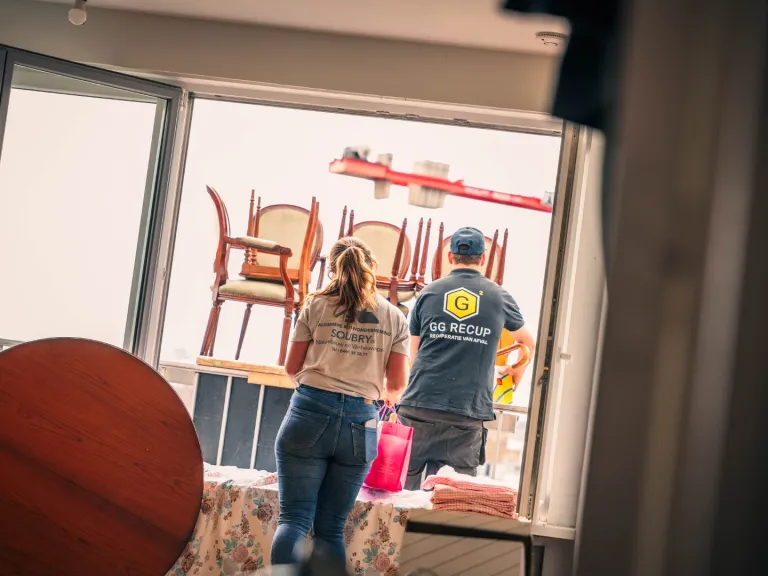 Ontruiming van een appartement met lift